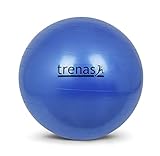 trenas Berstsicherer Gymnastikball - Sitzball - 75 cm - Blau - mit Pumpe