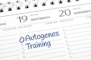 Kurs für autogenes Training im Terminkalender